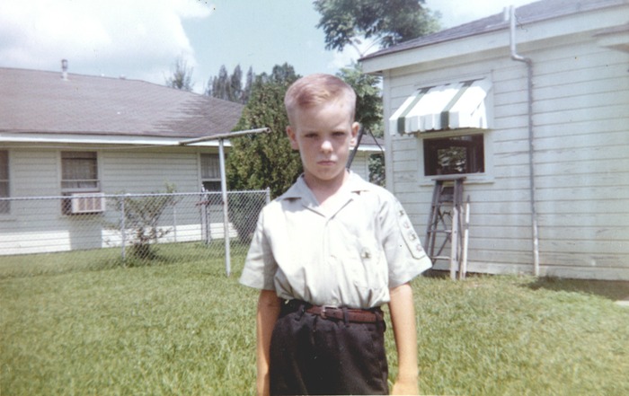 David in the backyard