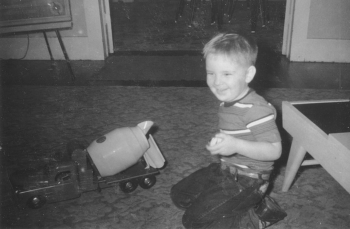Mark with cement truck