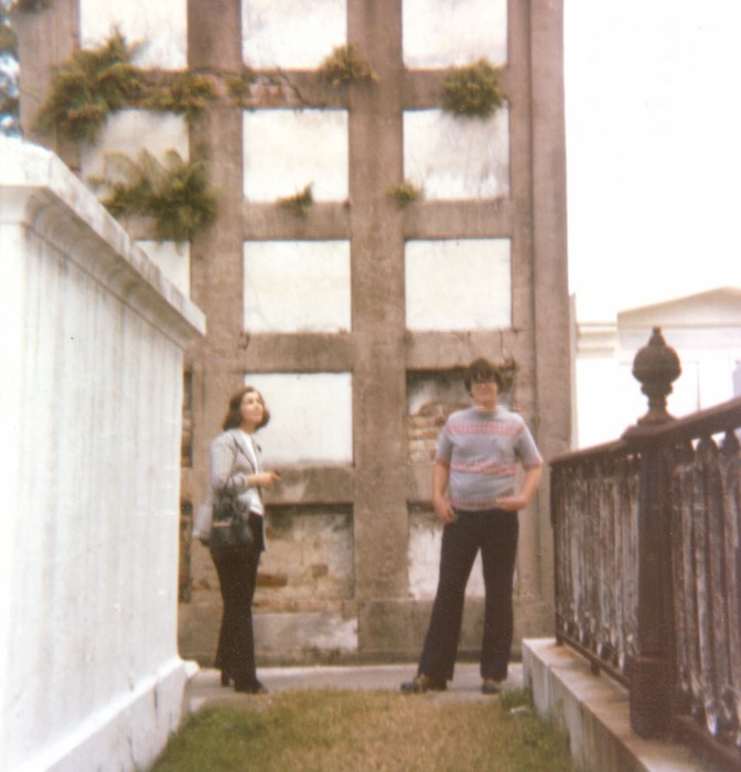 Mom and Gary in cemetary